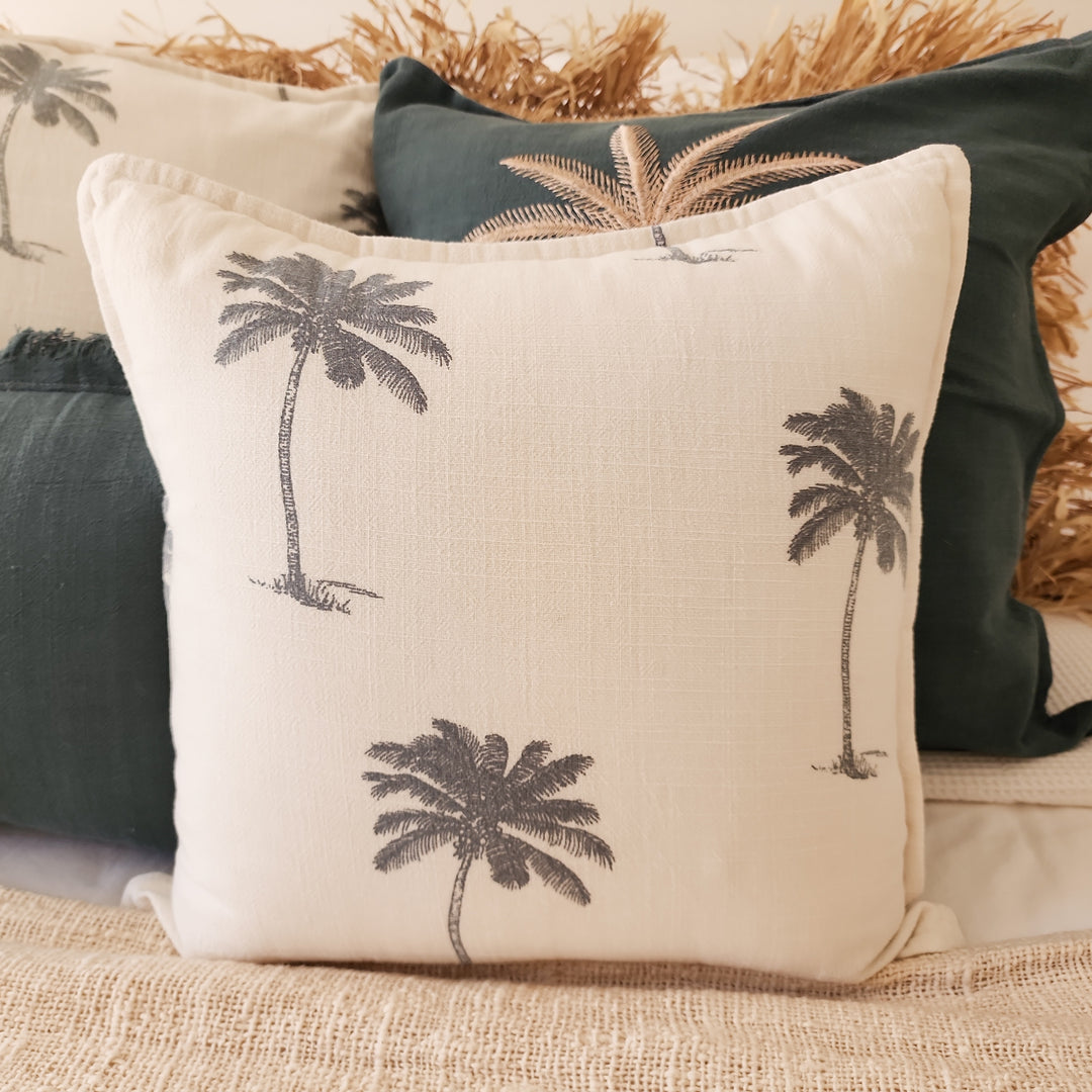 Kokomo Blue Palm Cushion Cover | 50x50cm