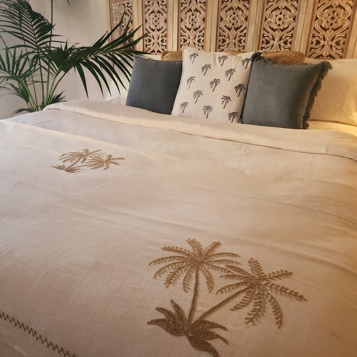 Under The Palms Blue Hue Cushion Cover | 50x50cm