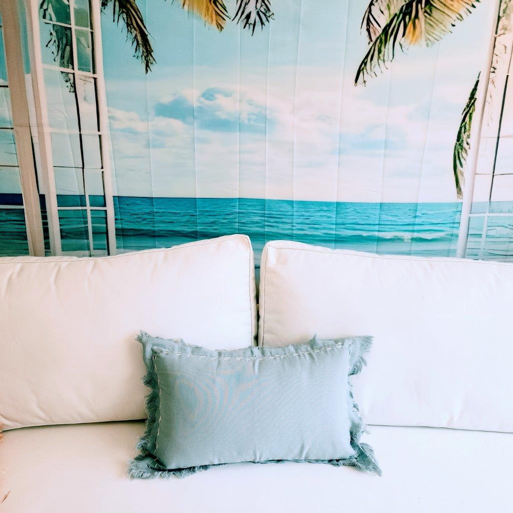 Zaffre Wave Lumbar Cushion Cover | 30x50cm