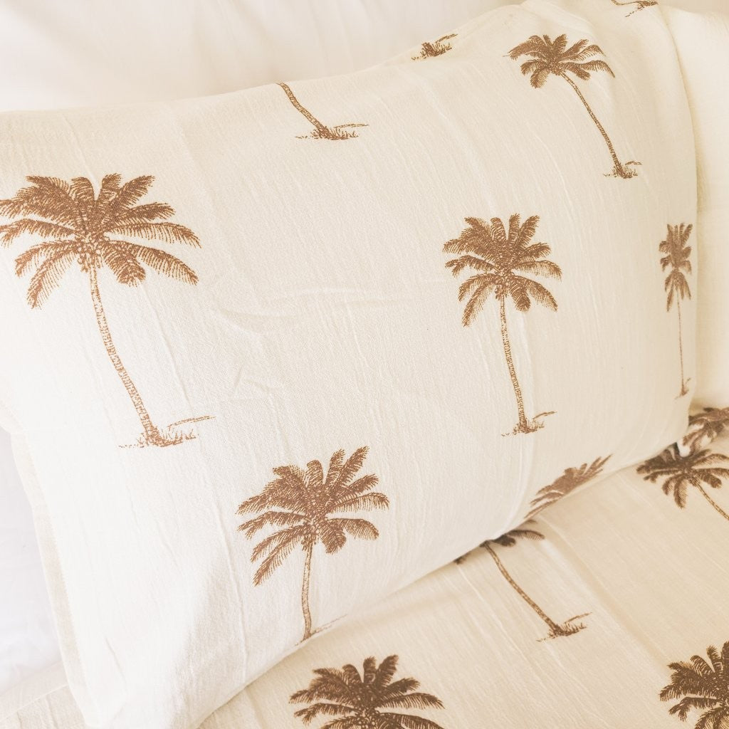 Kokomo Cocoa Palm Quilt Cover Set | Q | K | SK | Bed Linen