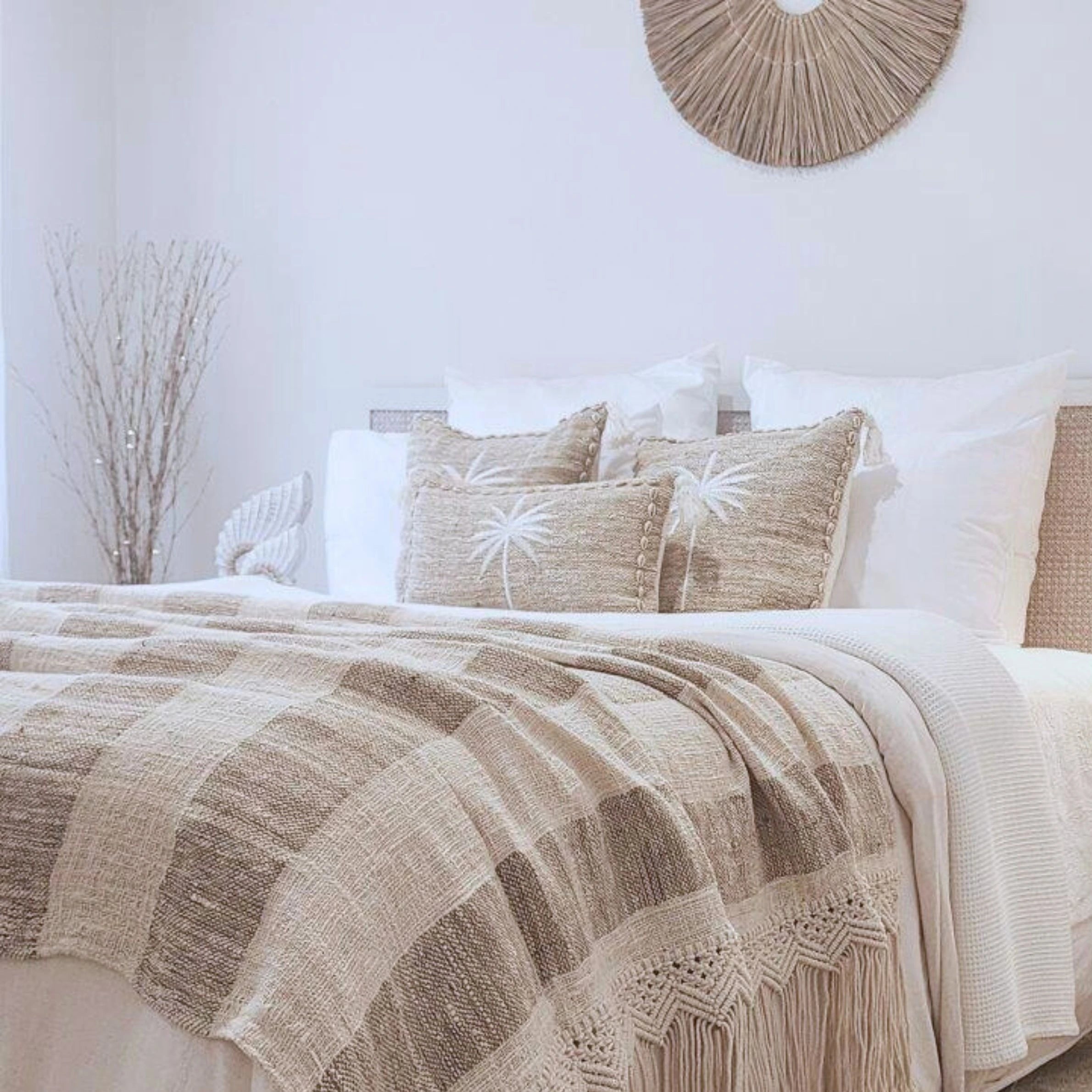 Coastal Haven Macrame Throw Blanket | Tassel | 1.3m x 2.6m