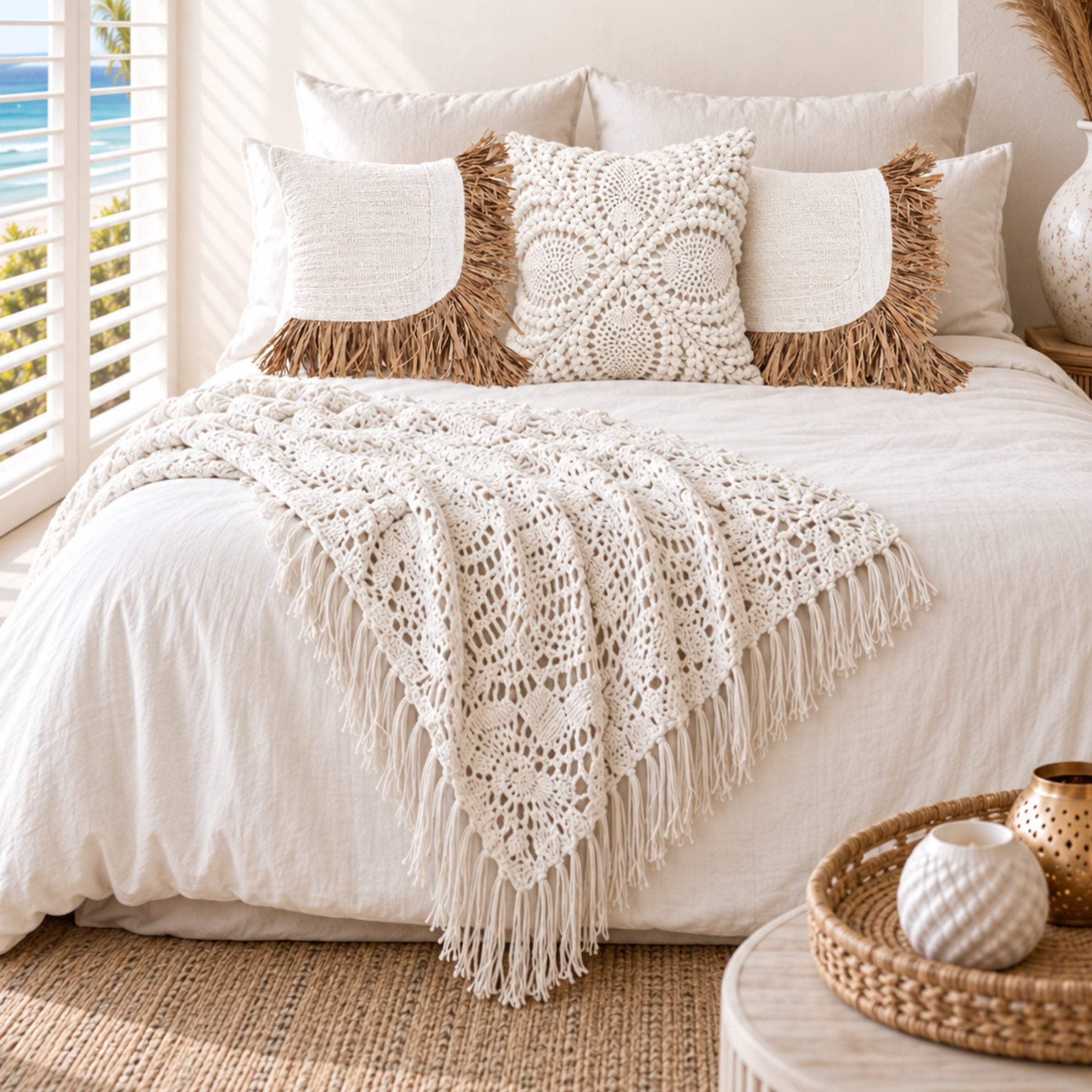 Seychelles Sand Linen Quilt Cover & Pillowcase Set | Q | K