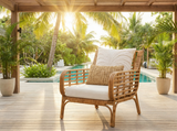 Maldives Raffia Lumbar Cushion Cover  | 30x50cm